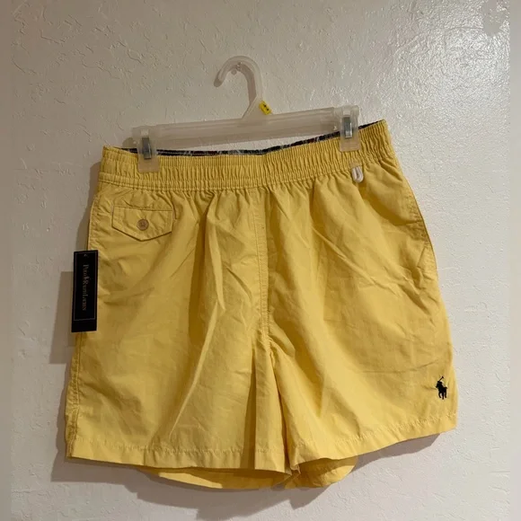 Polo Ralph Lauren Swim Yellow Shorts size M New With Tags - Picture 2 of 4